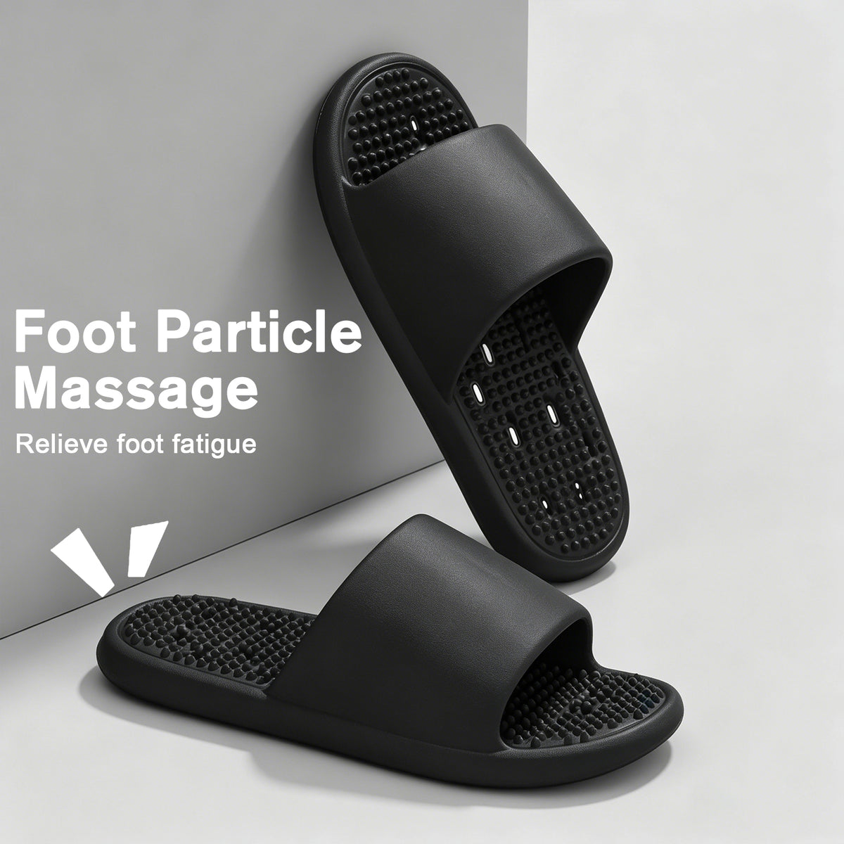 GOEWY Shower Shoes with Drain Holes Massage Granules for Women Men Gym Shower Slippers Slides Quick Drying Bathroom Beach Sandals Lightweight Non-Slip