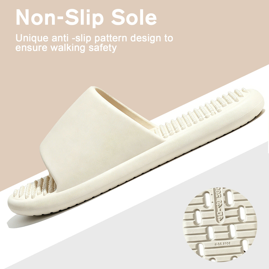 GOEWY Shower Shoes with Drain Holes Massage Granules for Women Men Gym Shower Slippers Slides Quick Drying Bathroom Beach Sandals Lightweight Non-Slip