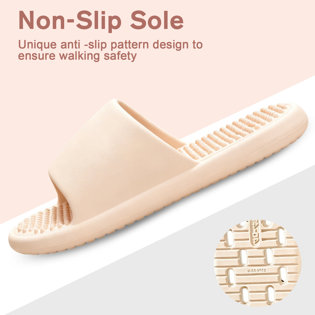 GOEWY Shower Shoes with Drain Holes Massage Granules for Women Men Gym Shower Slippers Slides Quick Drying Bathroom Beach Sandals Lightweight Non-Slip
