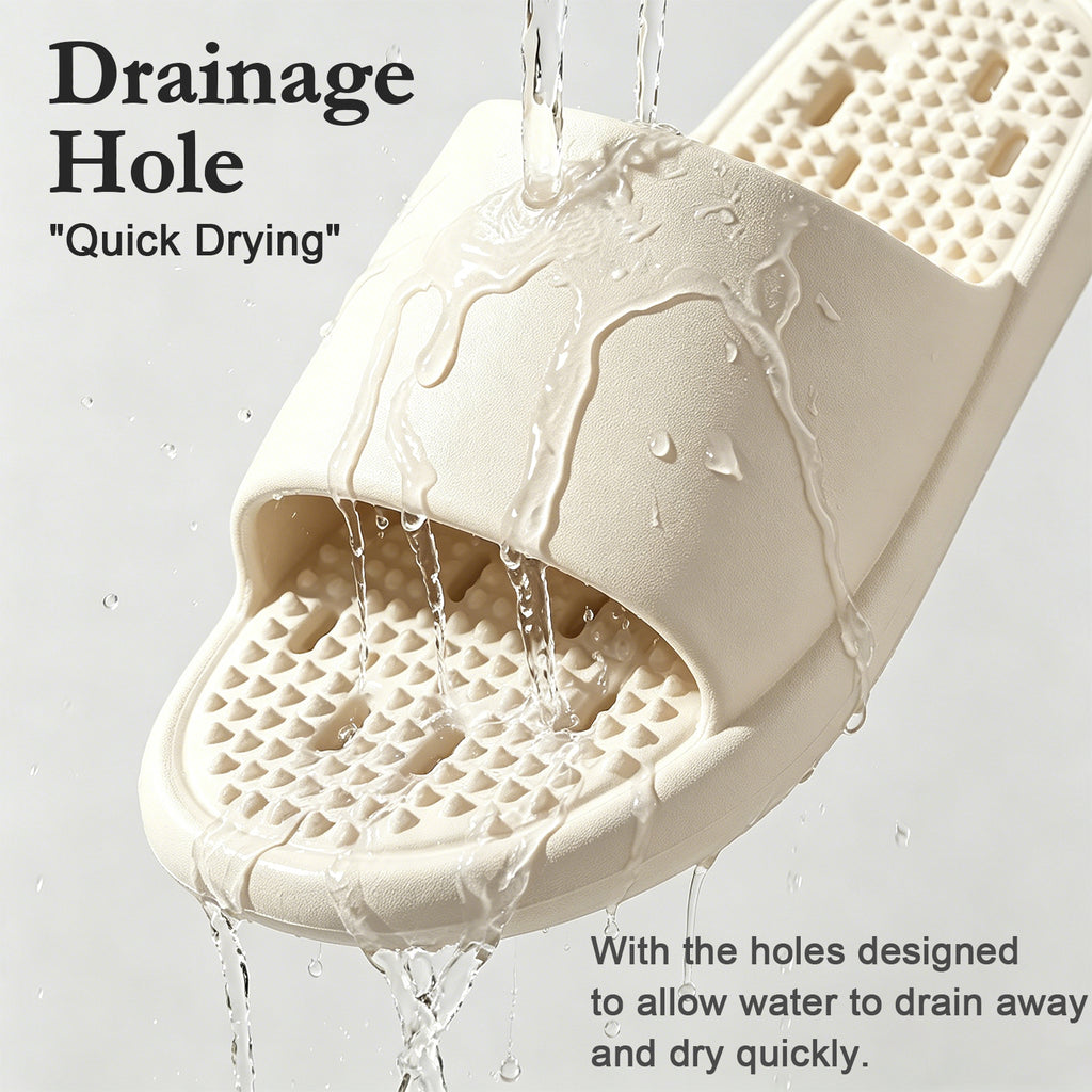 GOEWY Shower Shoes with Drain Holes Massage Granules for Women Men Gym Shower Slippers Slides Quick Drying Bathroom Beach Sandals Lightweight Non-Slip