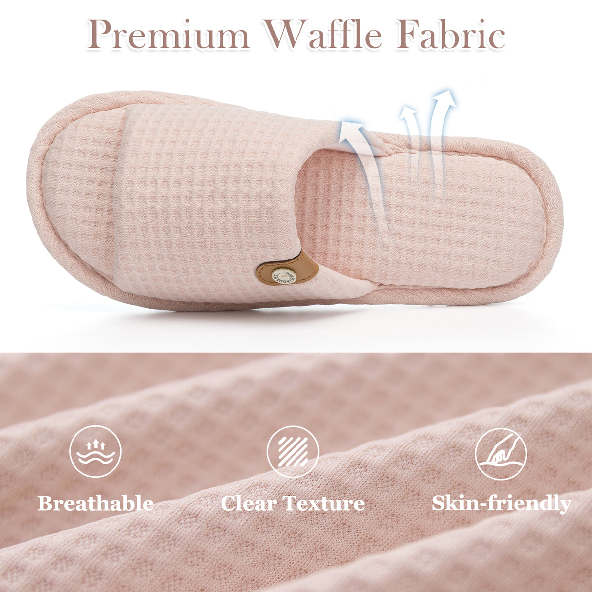 GOEWY Open Toe Slippers for Women with Memory Foam Slip On House Slippers indoor outdoor Anti-Skid Soft Birthday Gifts for Women Her Mom