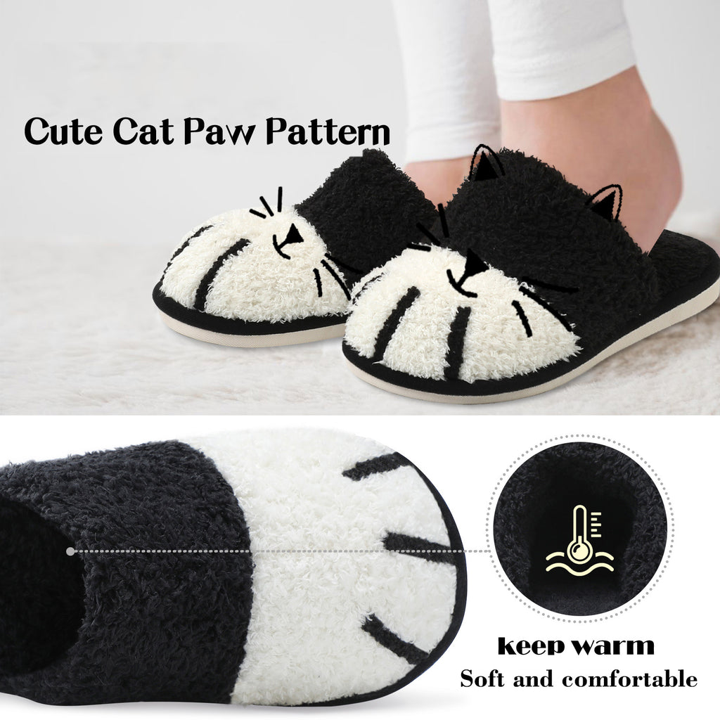 SINNO Cute Animal Slippers for Women Indoor Outdoor Memory Foam House Slipper Soft Warm Cozy Fuzzy Bedroom Non-Slip Shoes Christmas Gift ladies