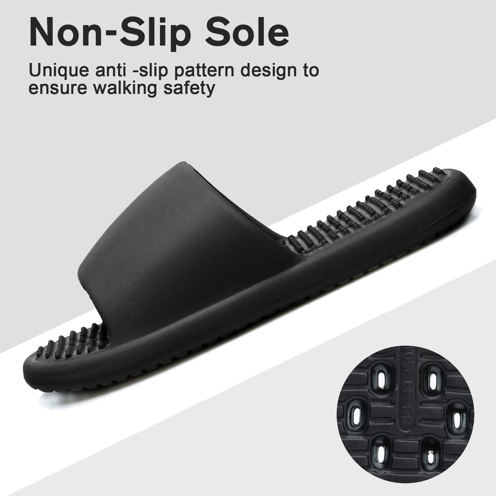 GOEWY Shower Shoes with Drain Holes Massage Granules for Women Men Gym Shower Slippers Slides Quick Drying Bathroom Beach Sandals Lightweight Non-Slip