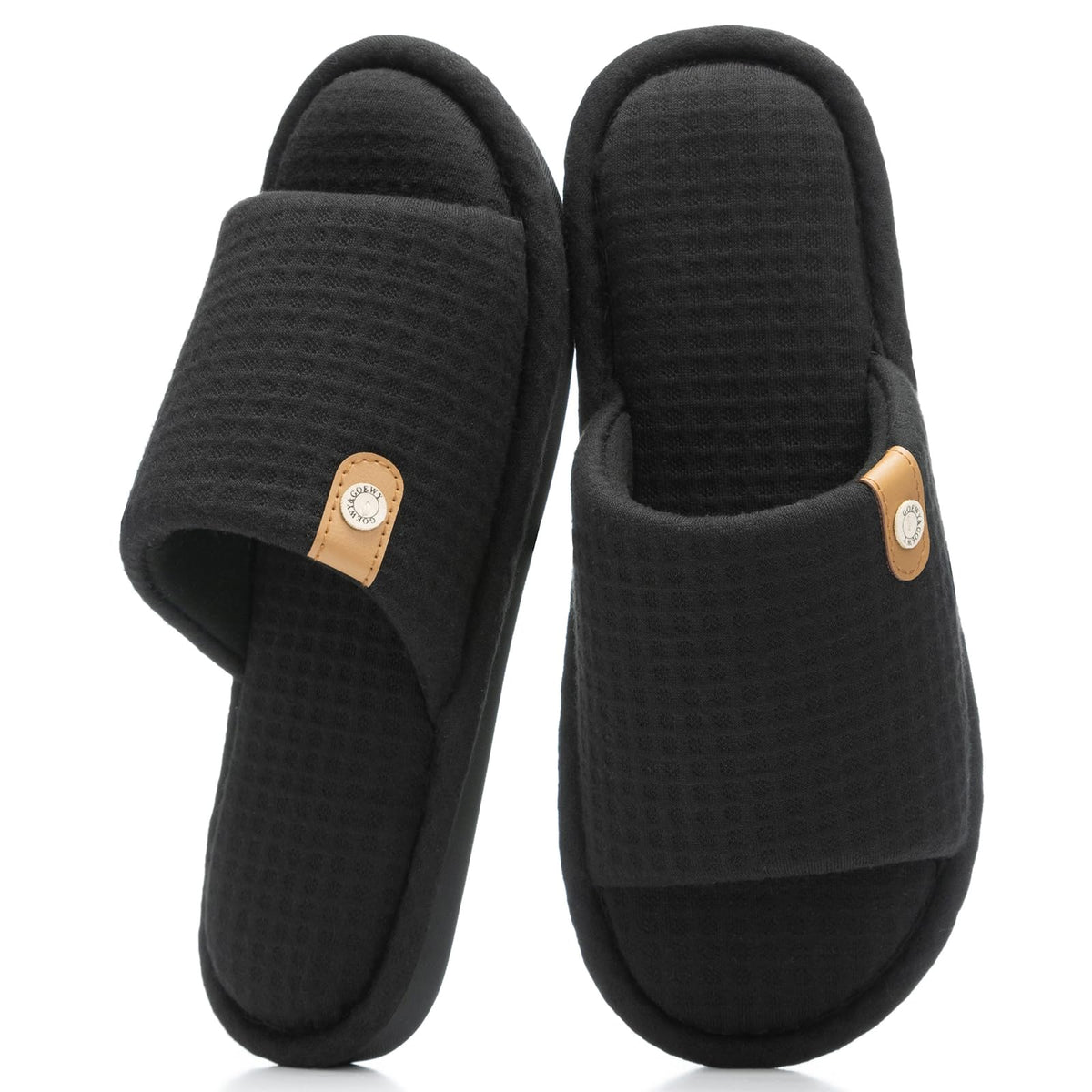GOEWY Open Toe Slippers for Women with Memory Foam Slip On House Slippers indoor outdoor Anti-Skid Soft Birthday Gifts for Women Her Mom