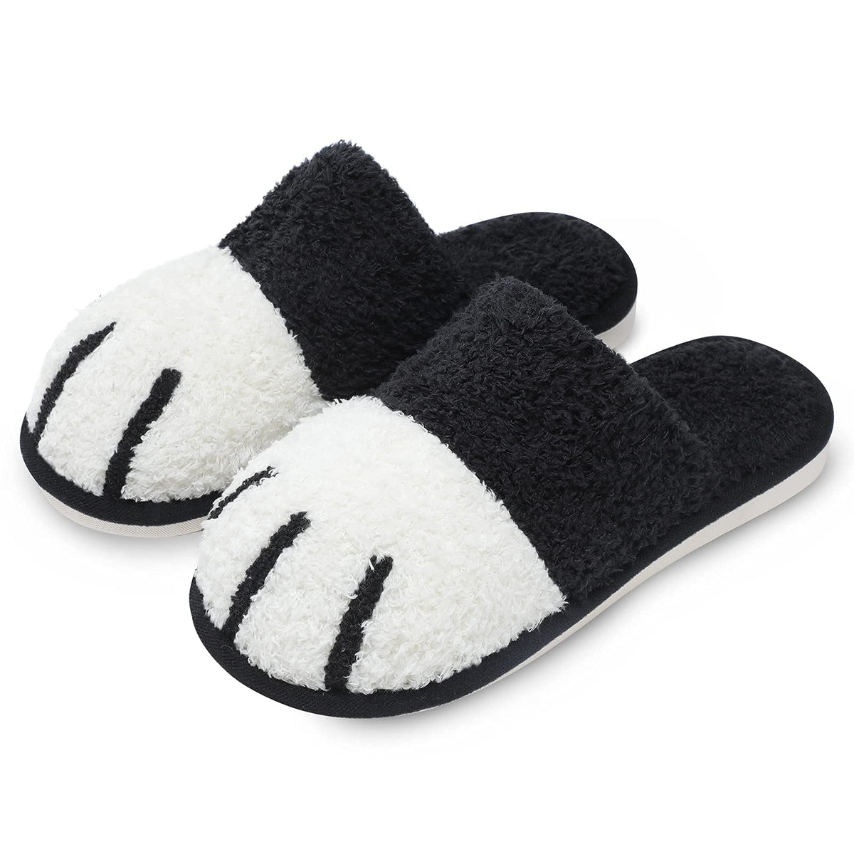 SINNO Cute Animal Slippers for Women Indoor Outdoor Memory Foam House Slipper Soft Warm Cozy Fuzzy Bedroom Non-Slip Shoes Christmas Gift ladies