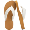 GOEWY Flip Flops for Women With Arch Support Womens Sandals Comfortable Yoga Mat Corduroy Summer Beach Walking Thong Slides Shoes Slip On Indoor Outdoor