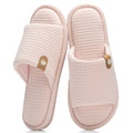 GOEWY Open Toe Slippers for Women with Memory Foam Slip On House Slippers indoor outdoor Anti-Skid Soft Birthday Gifts for Women Her Mom